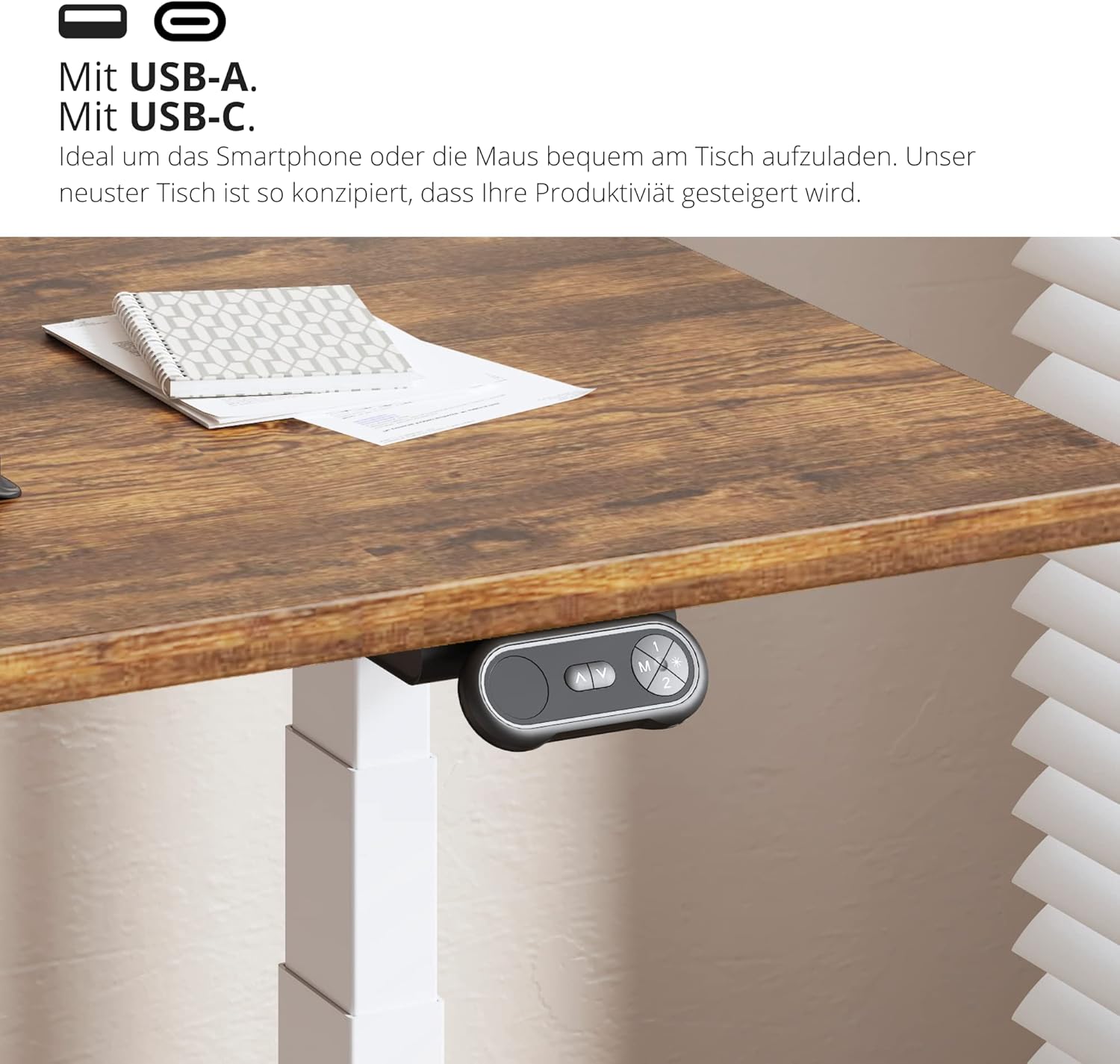 StandXT elektrisch höhenverstellbarer Schreibtisch - D06