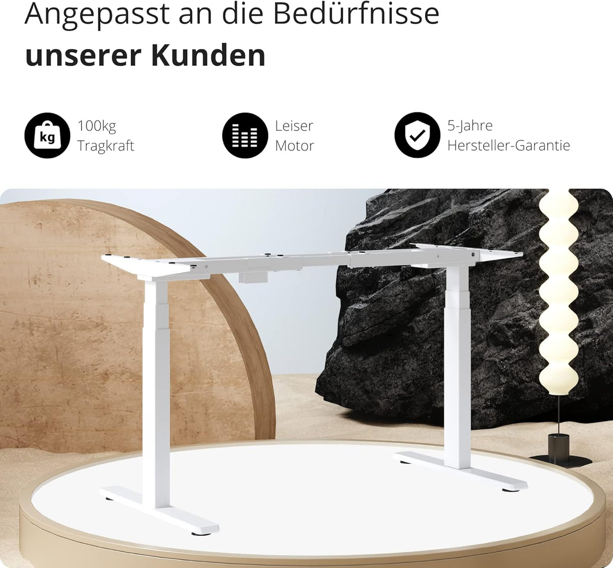 StandXT elektrisch höhenverstellbarer Schreibtisch - D06