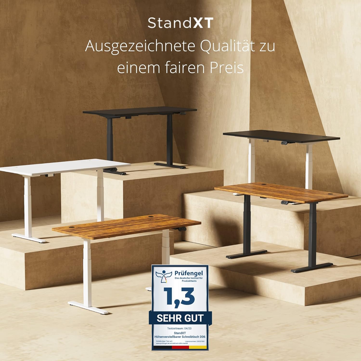 StandXT elektrisch höhenverstellbarer Schreibtisch - D06