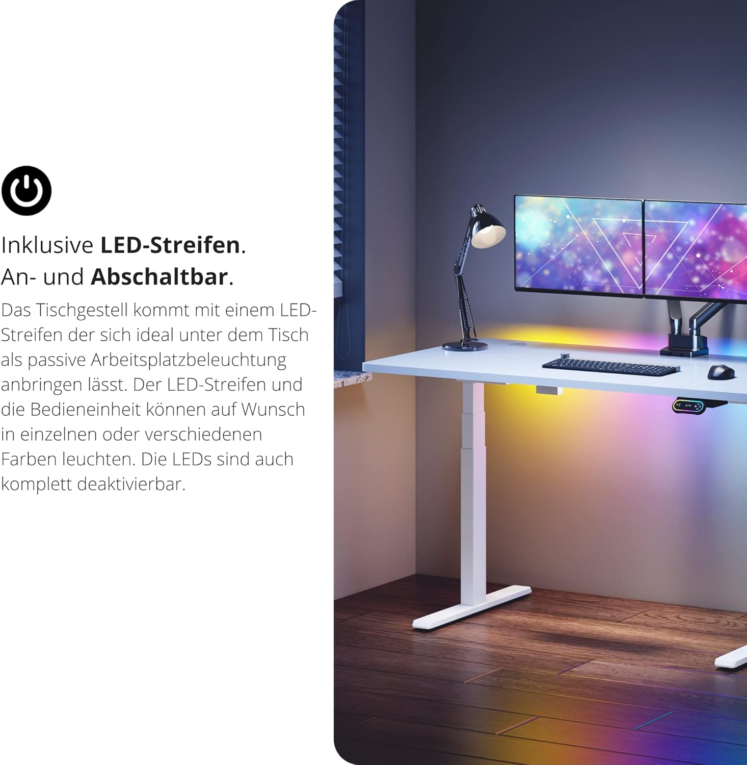 StandXT elektrisch höhenverstellbarer Schreibtisch - D06