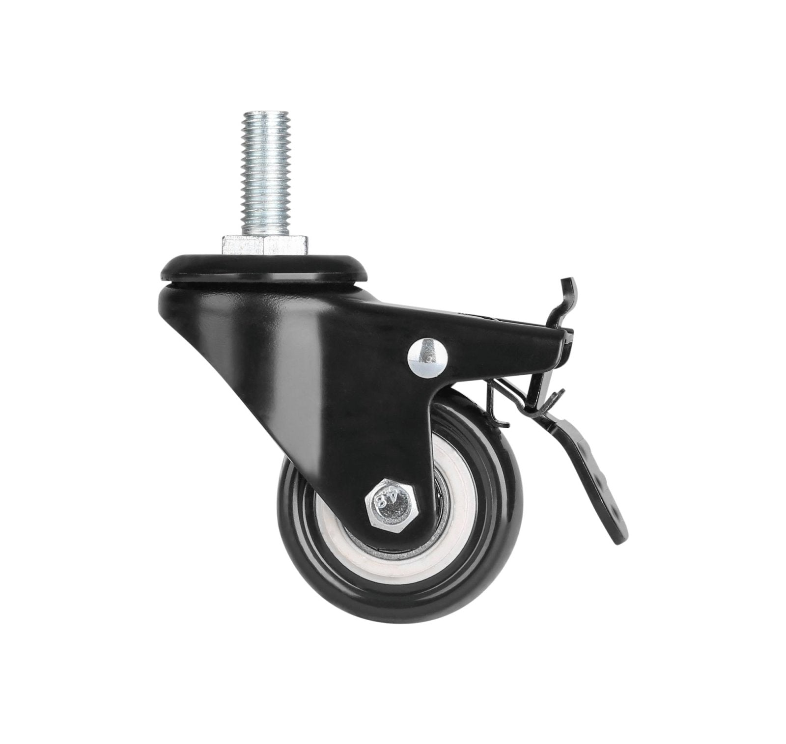 StandXT 4 Rollen für Möbel M10-02 (Gewinde M10, Tragkraft je 50 kg) Transportrollen Lenkrollen mit Bremse - StandXT
