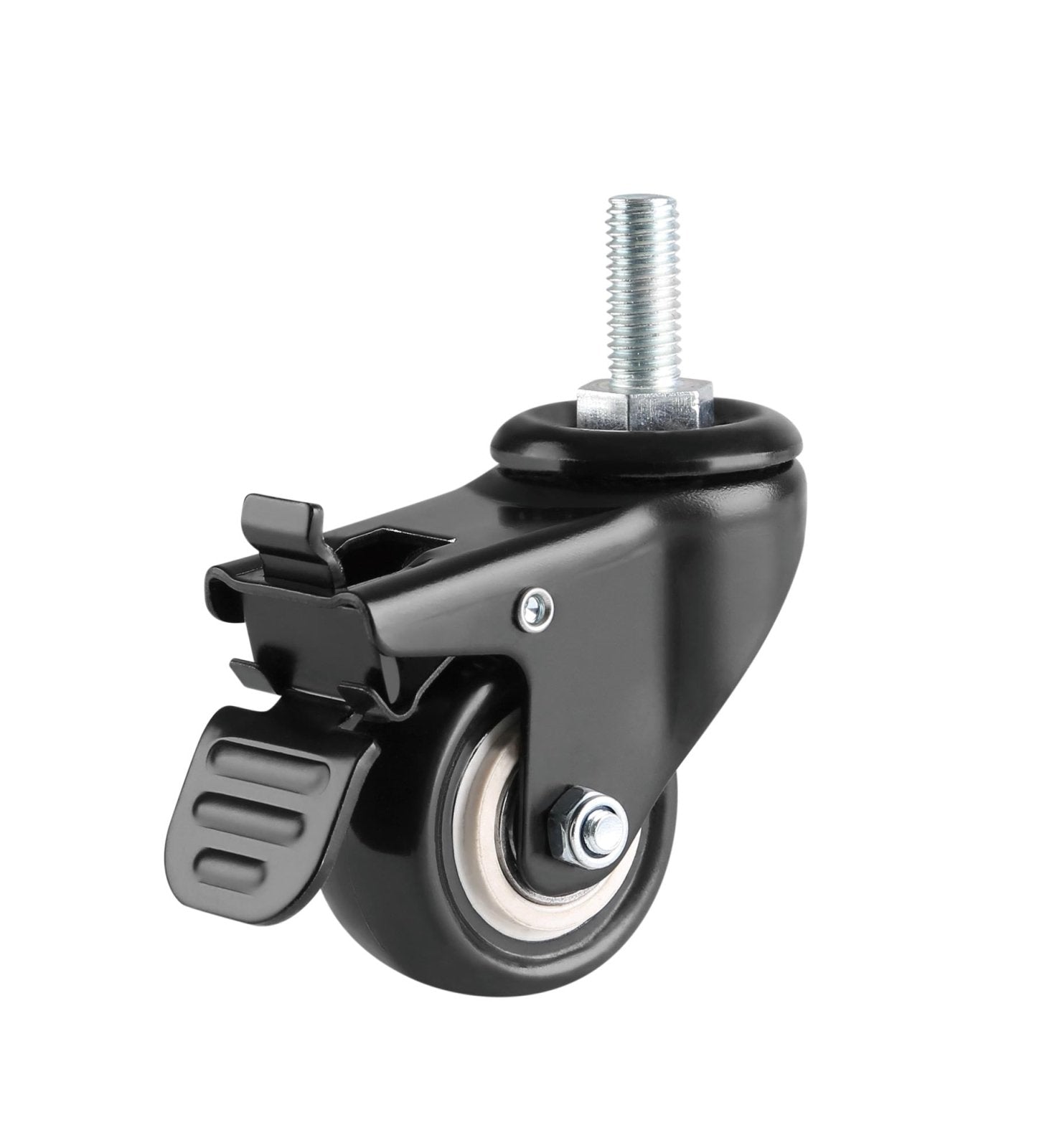 StandXT 4 Rollen für Möbel M10-02 (Gewinde M10, Tragkraft je 50 kg) Transportrollen Lenkrollen mit Bremse - StandXT
