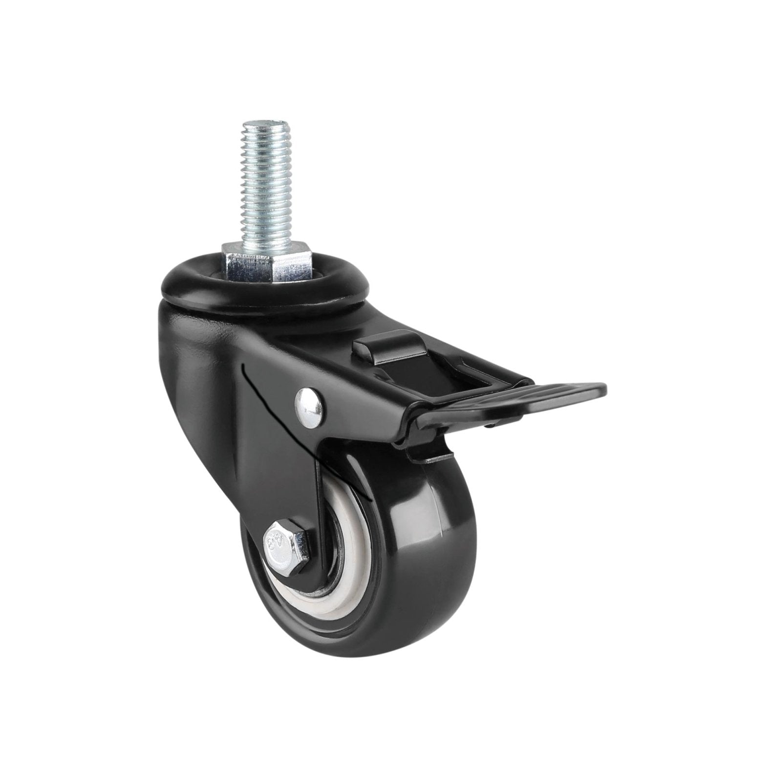 StandXT 4 Rollen für Möbel M10-02 (Gewinde M10, Tragkraft je 50 kg) Transportrollen Lenkrollen mit Bremse - StandXT