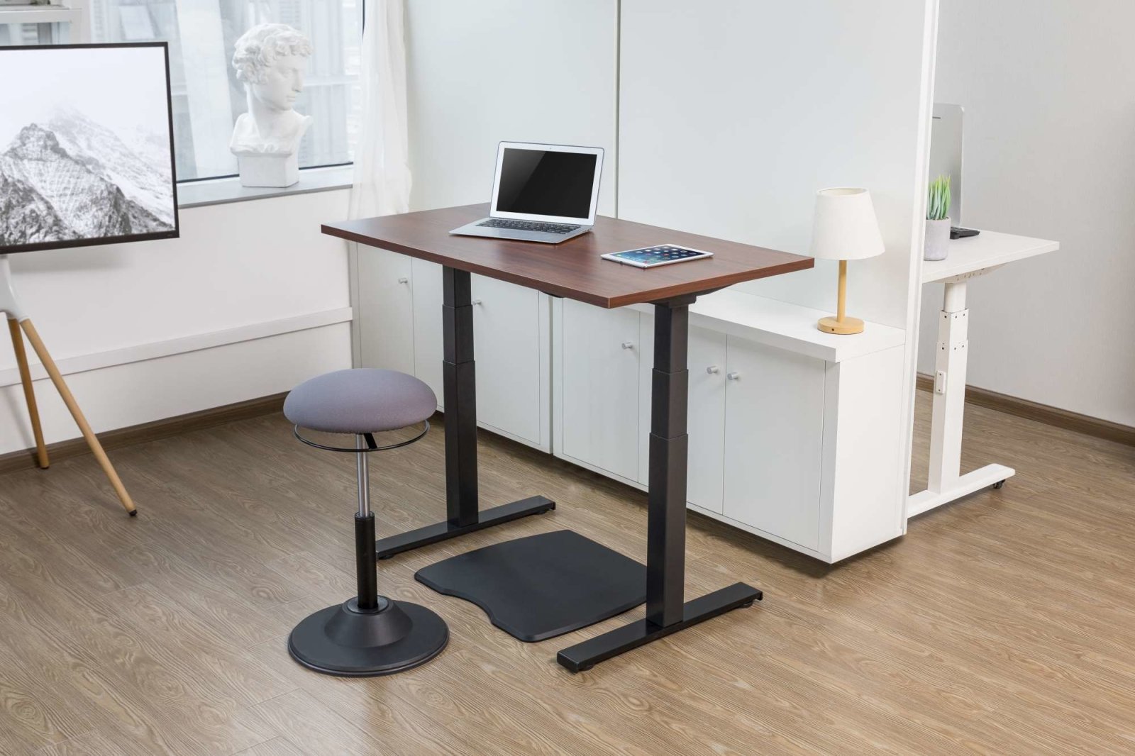 StandXT Tischplatte Schreibtischplatte 120 x 75 x 2.5 cm - Bürotisch Arbeitsplatte - braun