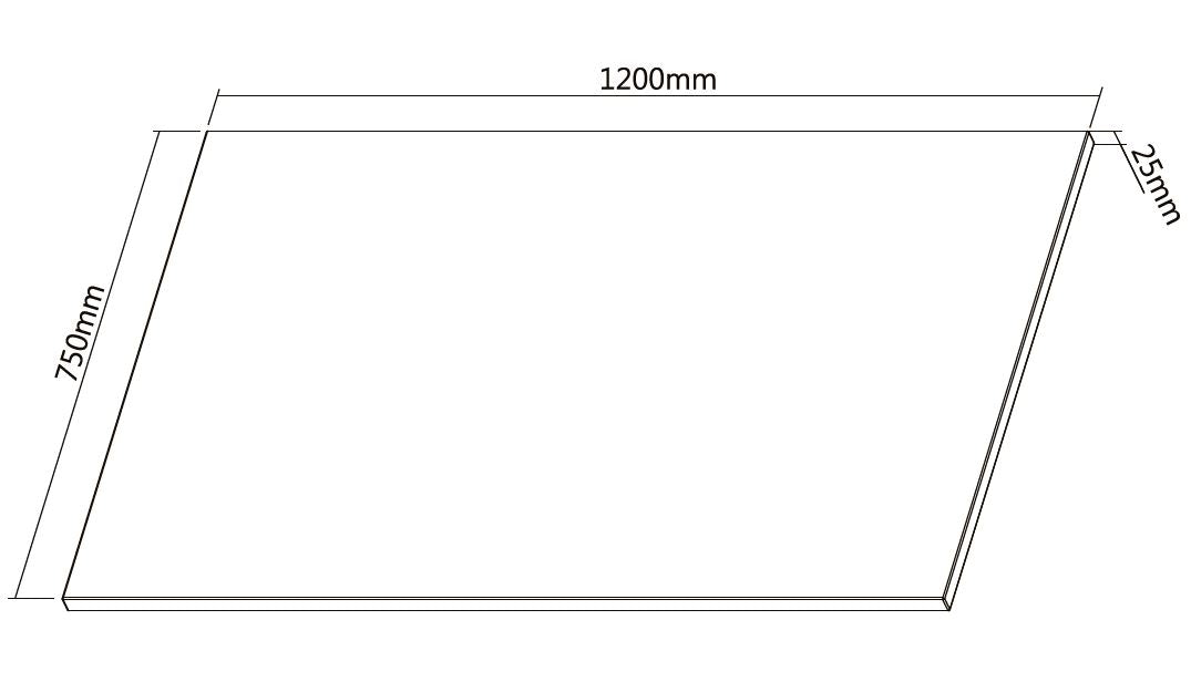StandXT Tischplatte Schreibtischplatte 120 x 75 x 2.5 cm - Bürotisch Arbeitsplatte, hohe Kratzfestigkeit und bis zu 120 kg belastbar